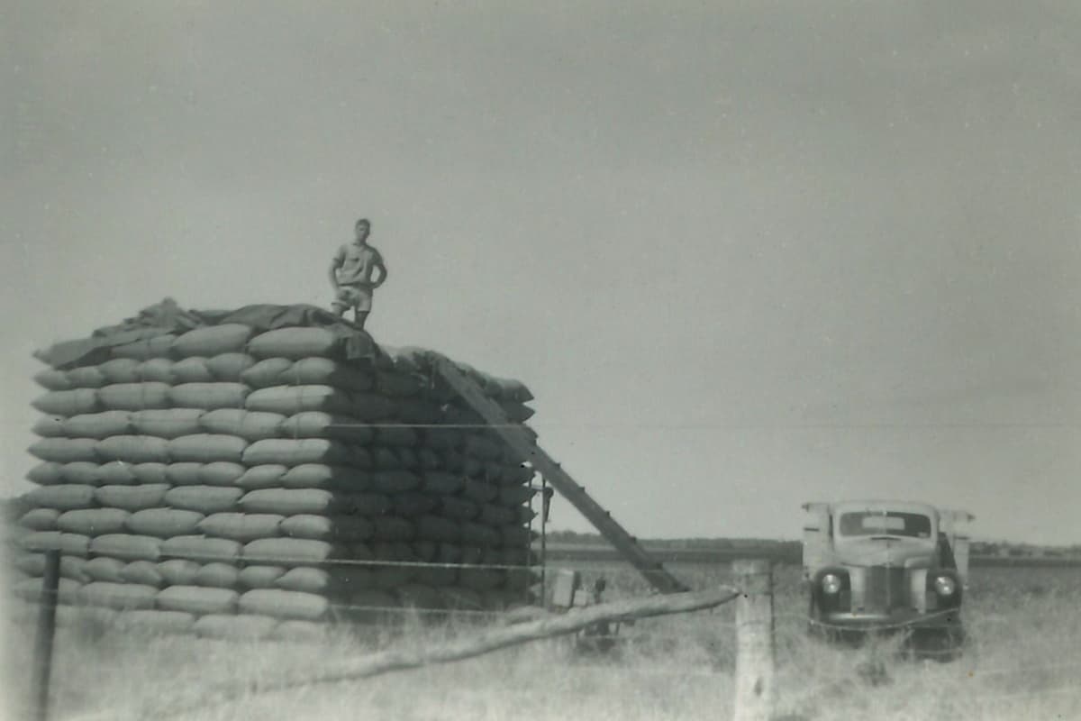 Yukana resident, Richard, in his younger days on the farm
