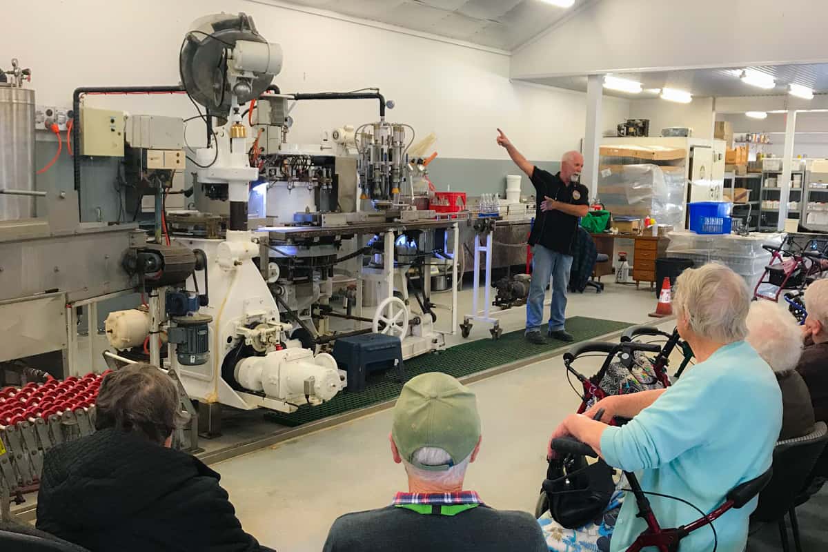Yukana residents learning about Crows Nest soft drinks