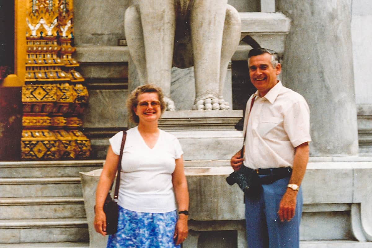 Yukana resident, Alma and her husband, Frank in Bangkok