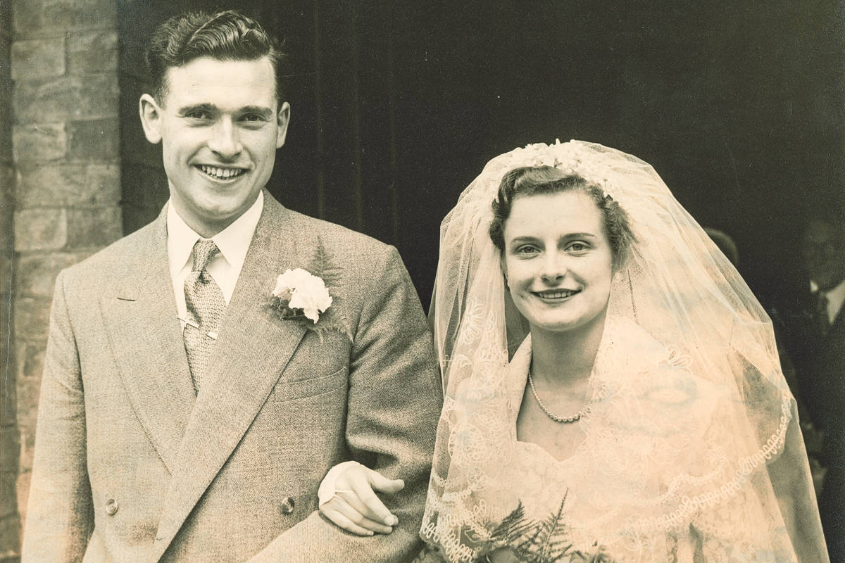 Yukana resident, Alma and her husband, Frank on their wedding day